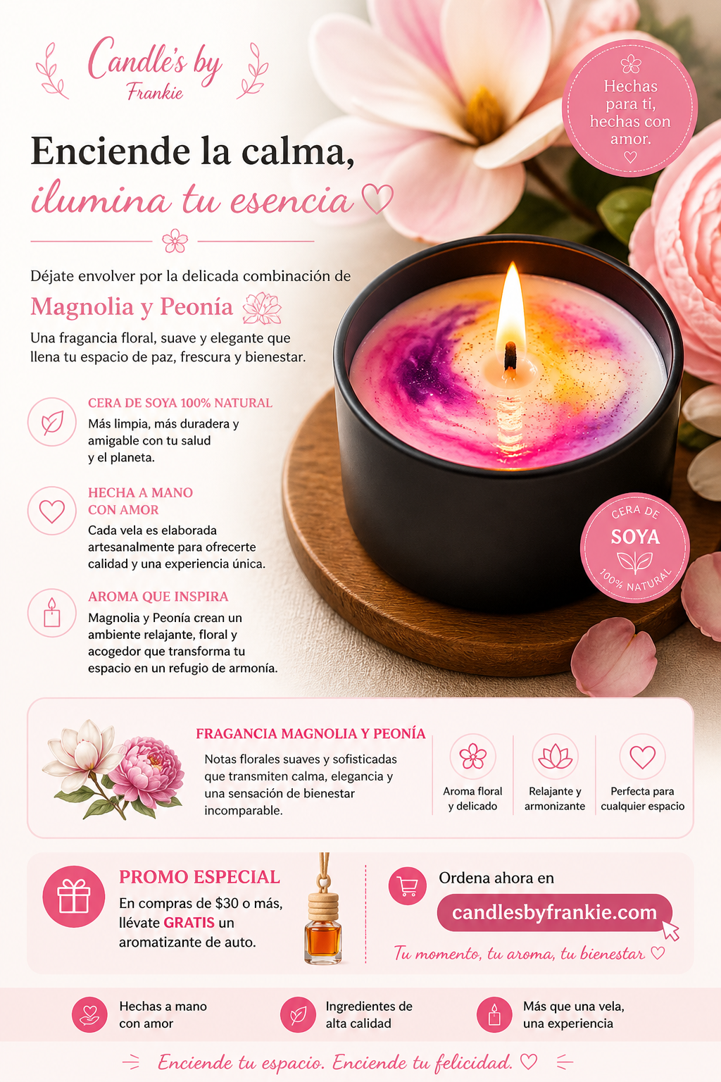 Magnolia y peonía